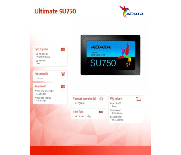 ADATA 256GB 2,5" SATA SSD Ultimate SU750 - 503627 - zdjęcie 6